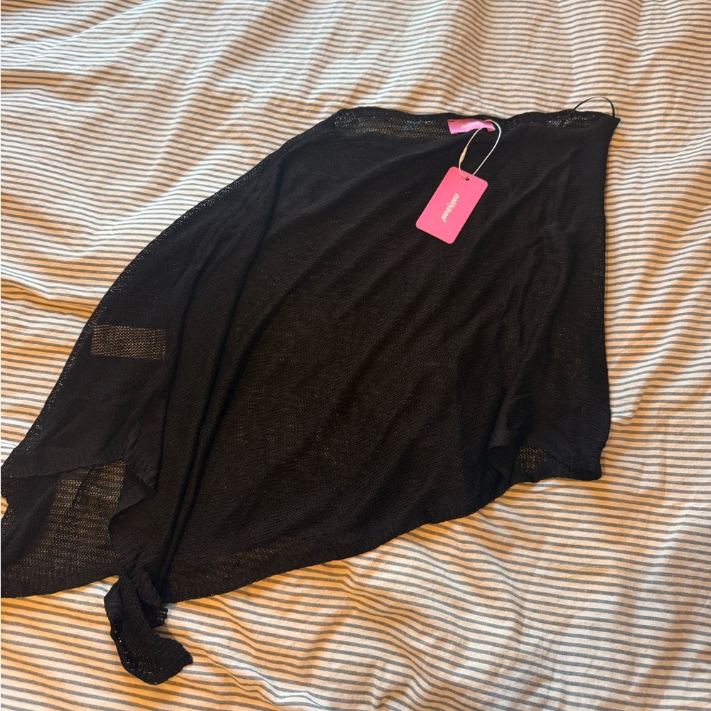 Edikted AZALIA ASYMMETRIC KNIT PONCHO
